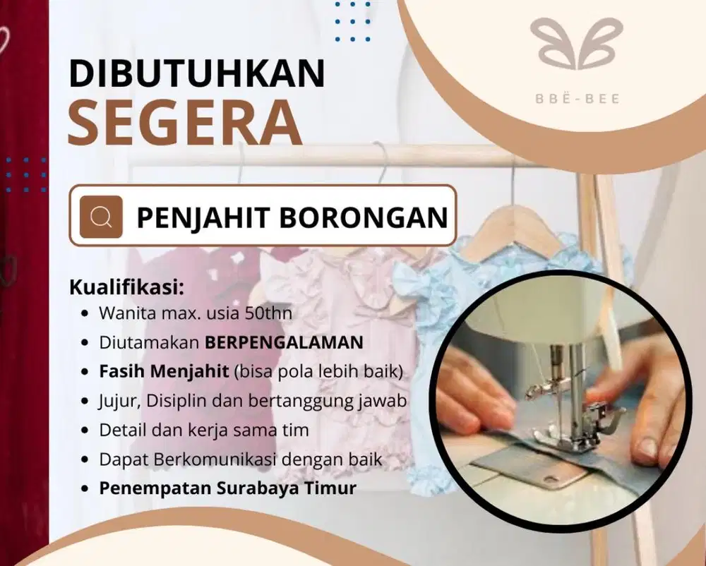 LOKER PENJAHIT BORONGAN