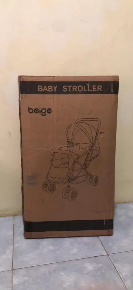Stroller Beige New Born Foldable