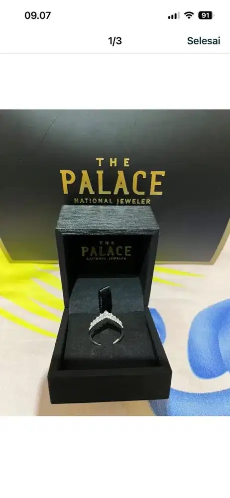 Jual cincin emas putih, kadar 75.5 % . Berat 1,75 gram
