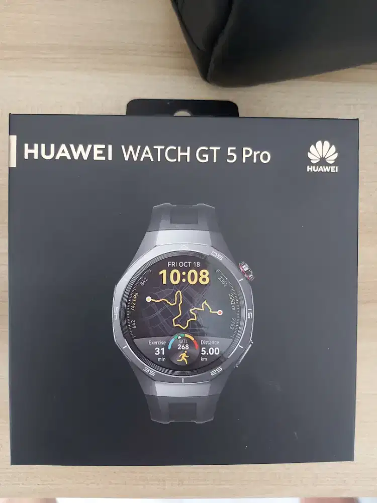 HUAWEI WATCH GT 5PRO HITAM fullset mulus