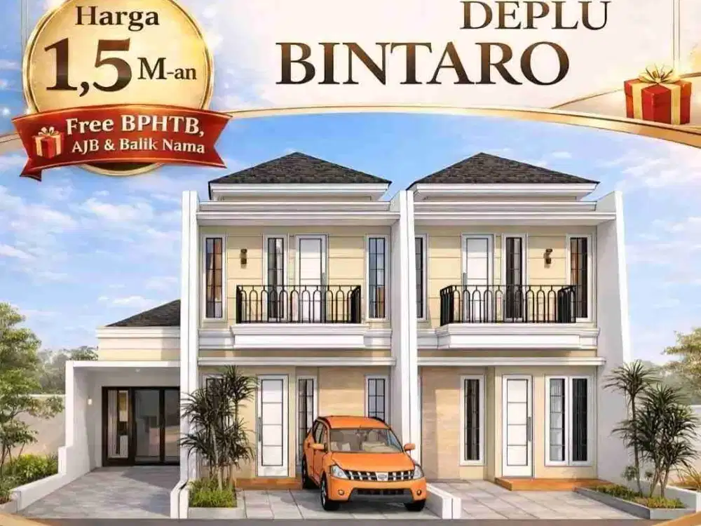 Rumah Baru di Komplek Deplu Bintaro Dekat Toll, Bintaro Plaza, Stasiun Pondok Ranji, Budi Luhur, Pasar Cipadu
