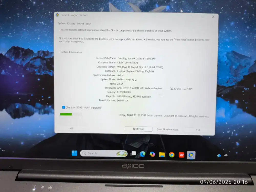 Laptop Axio Hype 5 AMD X5-2