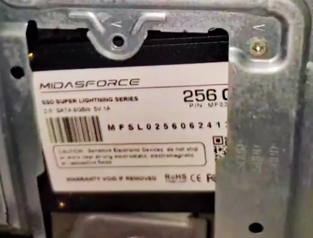 SSD SATA3 2,5' MIDASFORCE 256GB GOOD CONDITION JAKSEL