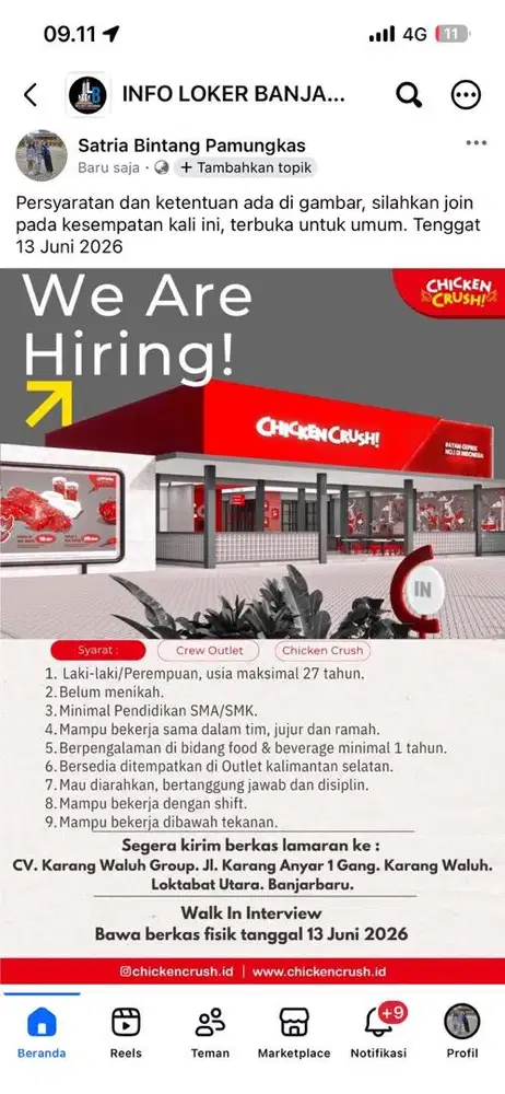 Chicken Crush Kalimantan Selatan