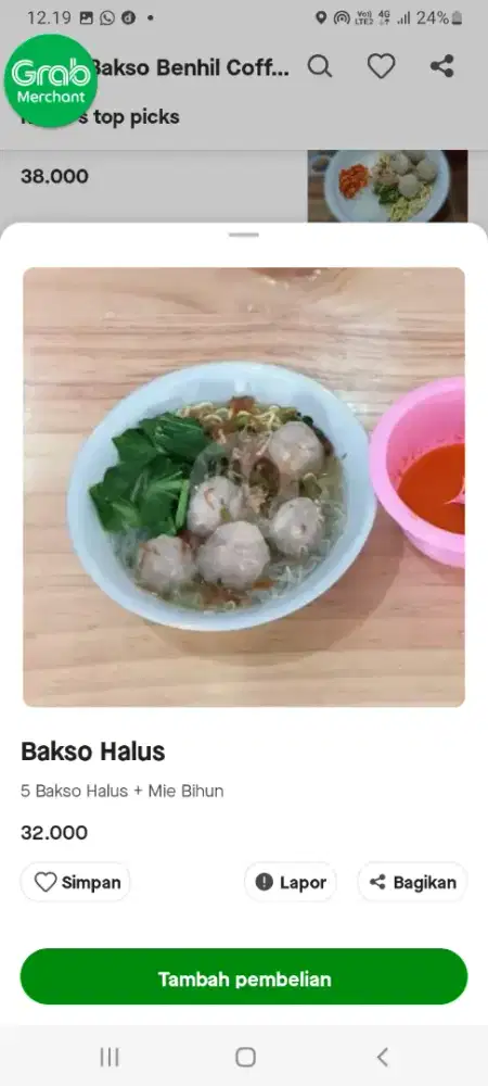 Dibutuhkan karyawan laki laki untuk kedai bakso