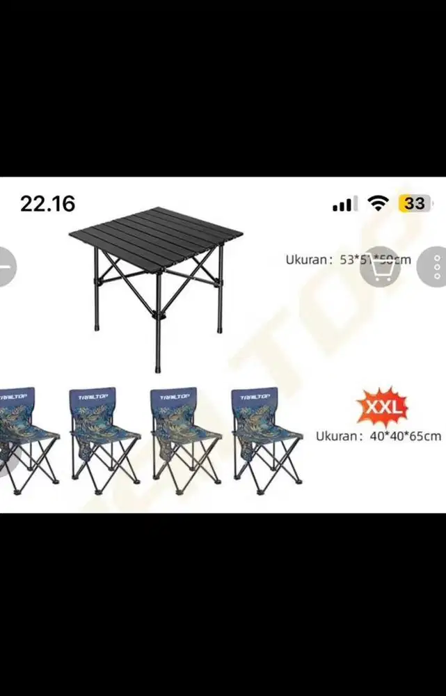 1 set kursi lipat buat angkringan
