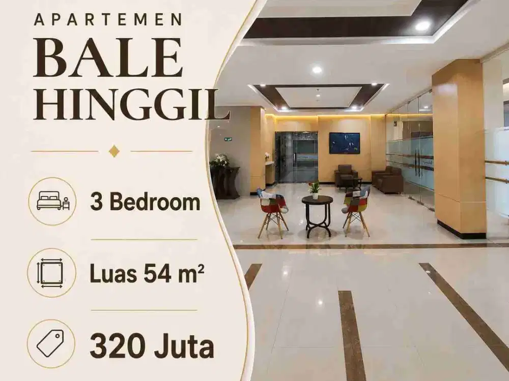 Termurah‼️3 BR • 320 Juta Apartemen Bale Hinggil