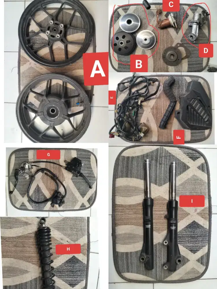 Sparepart Vario 150 Old 2017 second
