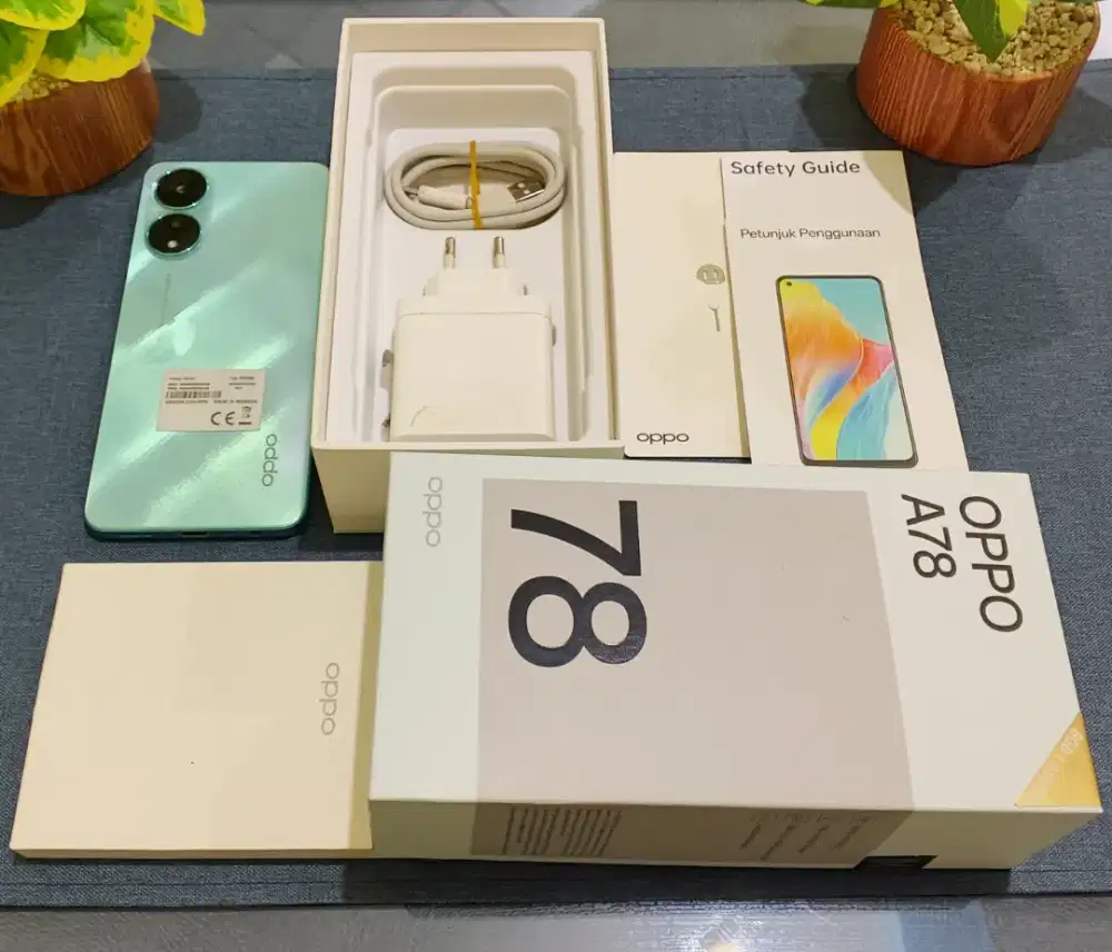 OPPO A78 4G 8/256 Green Segelan FULLSET ORI Fungsi Normal Minus Ringan