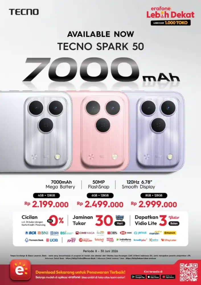 TECNO SPARK 50 GARANSI RESMI