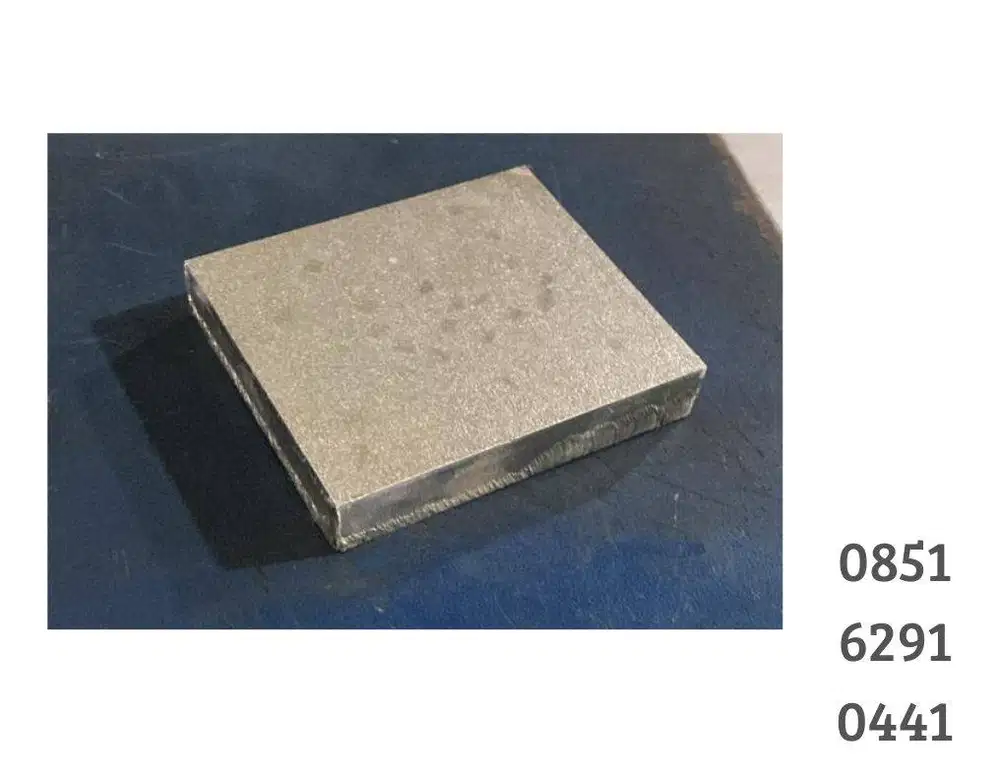 Plat Stainless Steel tebal 20mm 304 potongan custom per 10cm (10x10)