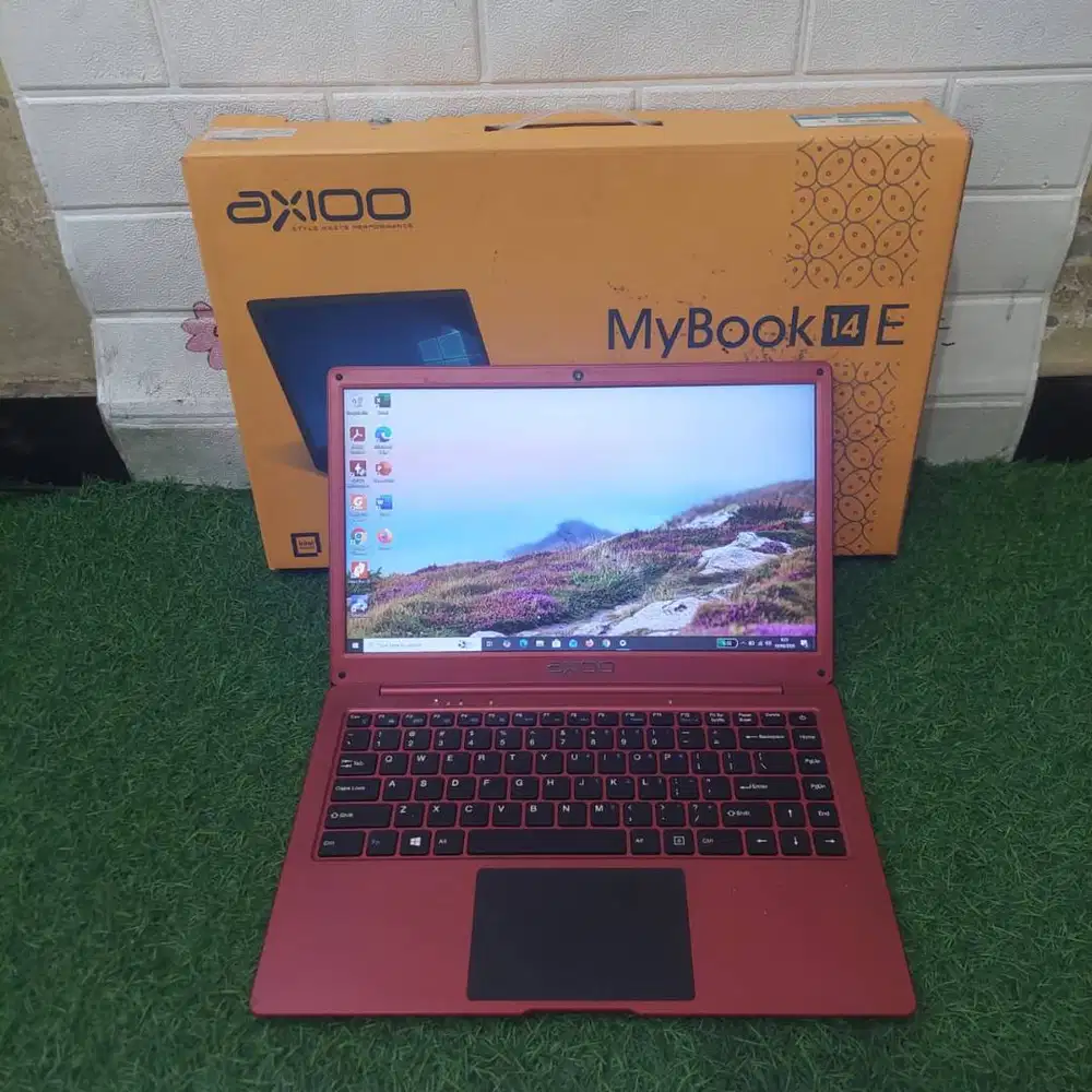 AXIOO MYBOOK 14E MERAH INTEL CELERON N4000 RAM 4GB SSD 256GB