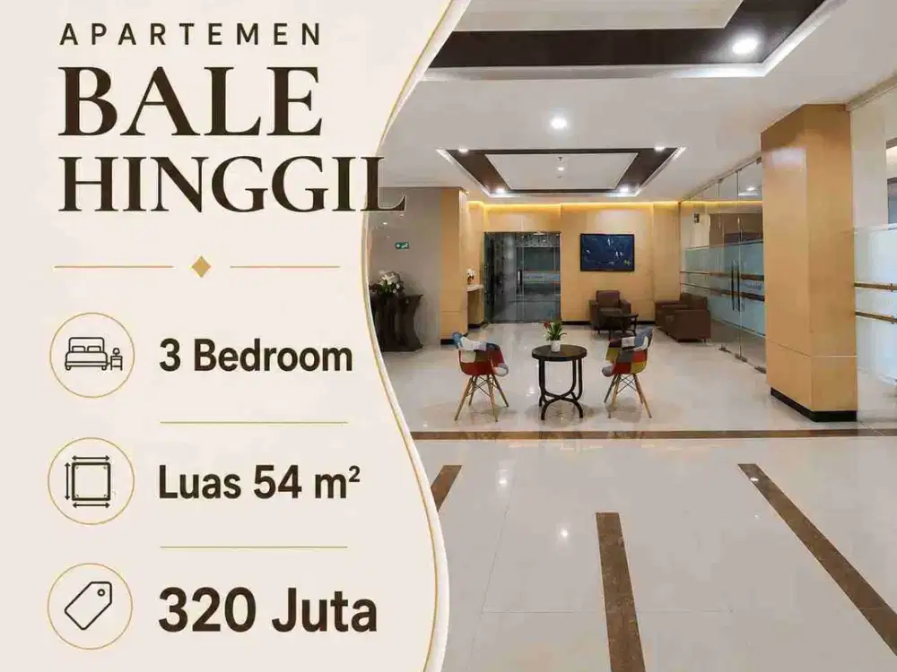 Termurah‼️3 BR • 320 Juta Apartemen Bale Hinggil