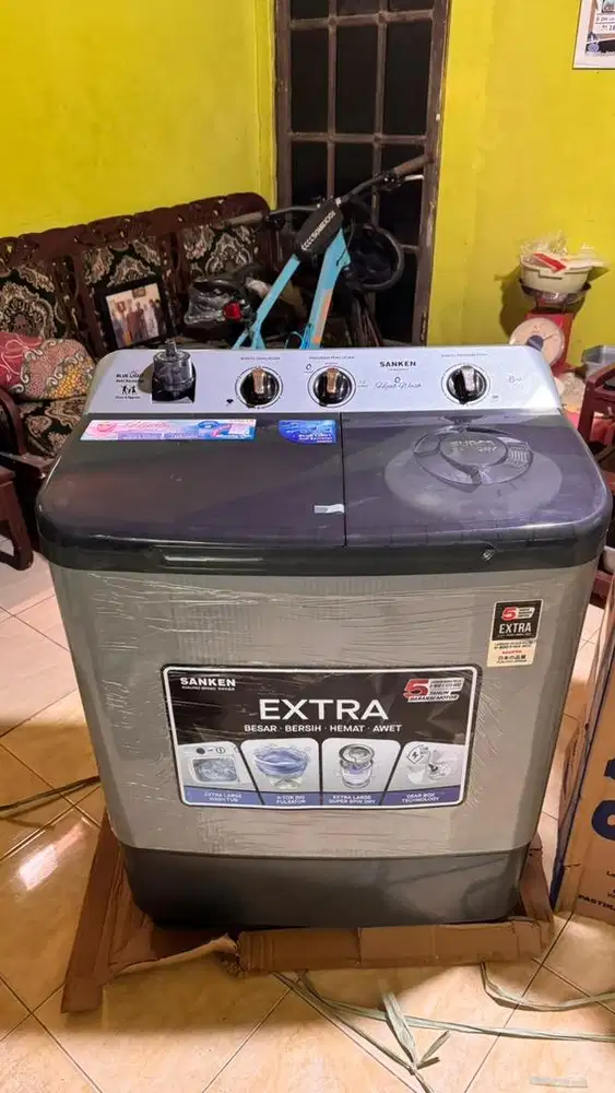 Mesin cuci sanken 2 tabung