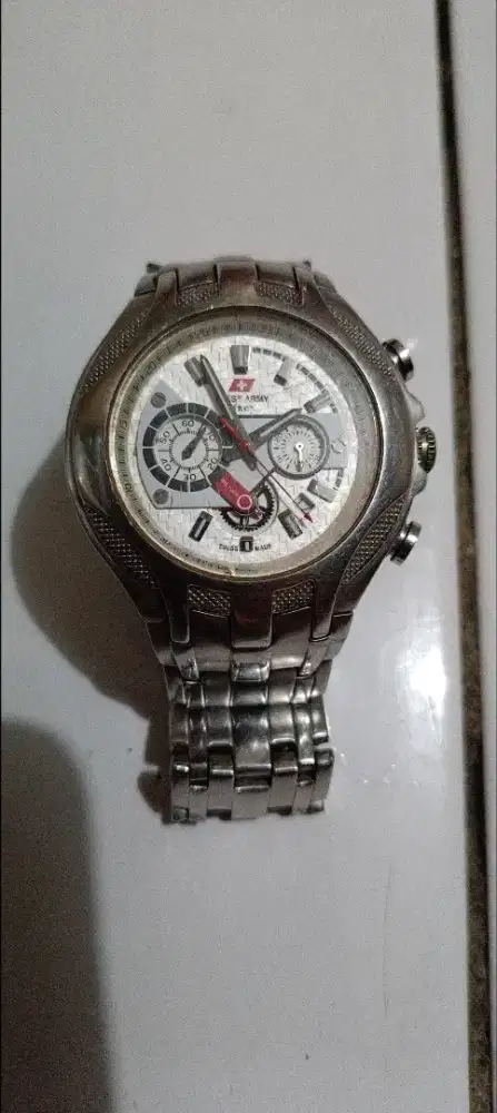 Dijual Jam Tangan Swiss Army Original full stainless steel dim 4,5cm.