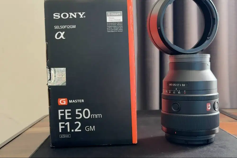 Lensa Sony FE 50mm f/1.2 GM Fullset Ex Garansi Resmi