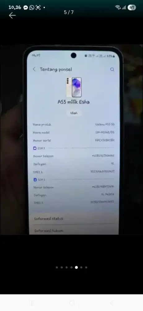 Samsung A55 ice blue 8/256