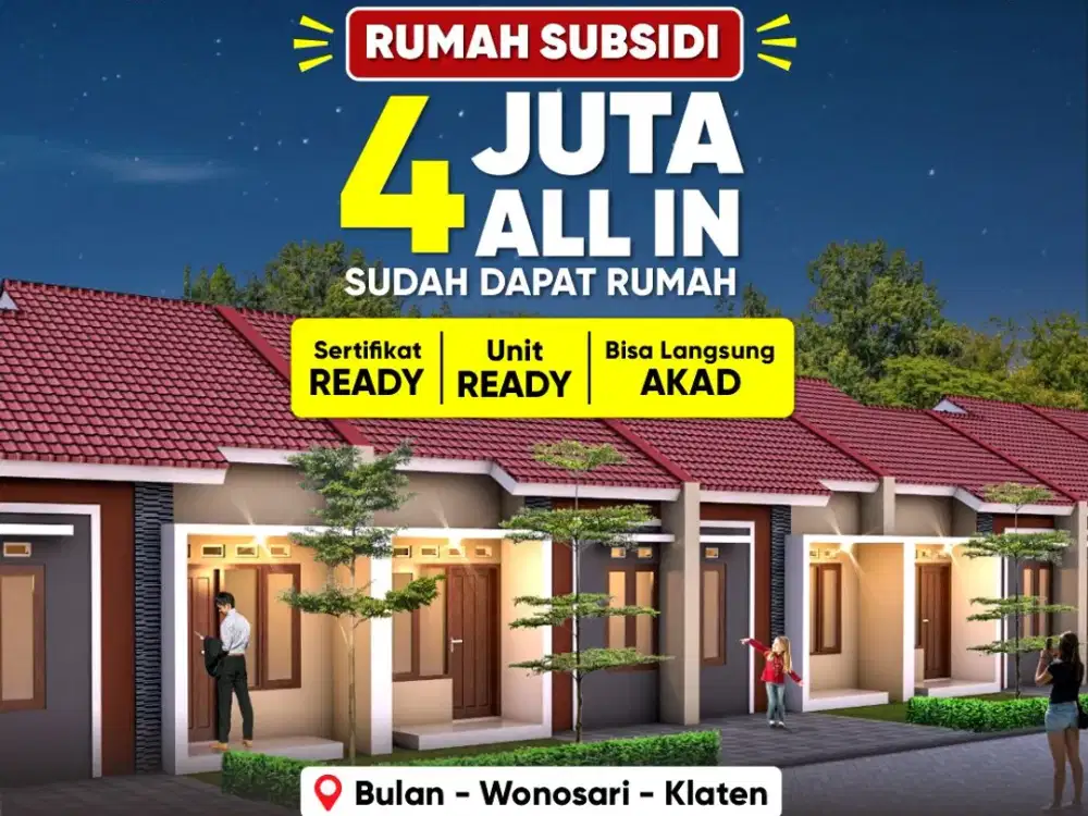 4 Jutaan Udah Bisa Punya Rumah di Klaten
