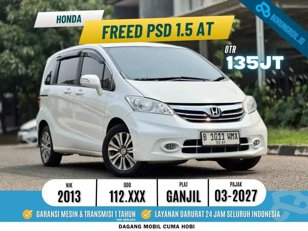 Honda Freed PSD 1.5 At 2013 putih Ac sudah double blower sienta