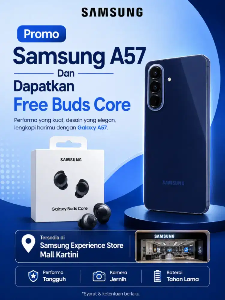 Promo Samsung A57 5G Dapatkan Promo Gratis Buds Core