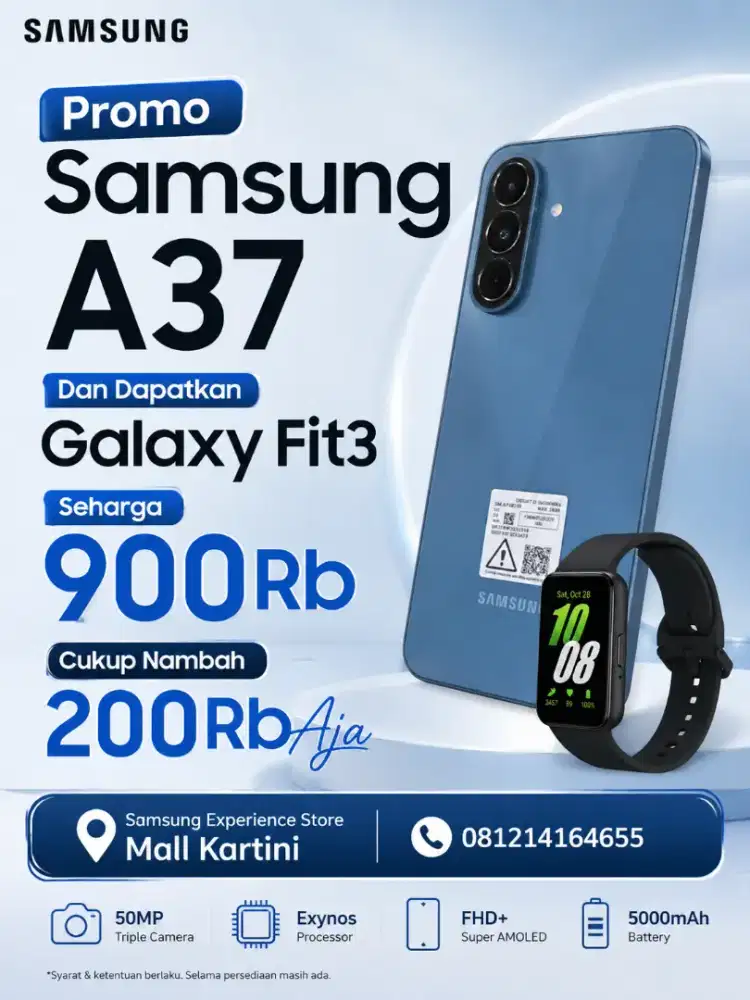 Promo Tebus Murah Samsung A37 5G Tebus 200Rb Bisa Dapet Fit3