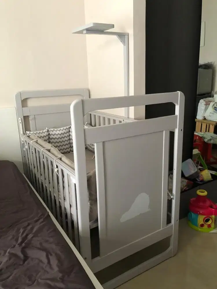 Little Equi Baby Box 4 Way Kuma Grey (ranjang bayi multifungsi)