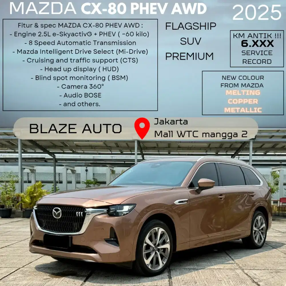 [ KM 6 RB ] MAZDA CX-80 AWD PHEV Elite 2025 Rare item Like new