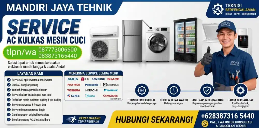 servis ac. kulkas. mesin cuci.
