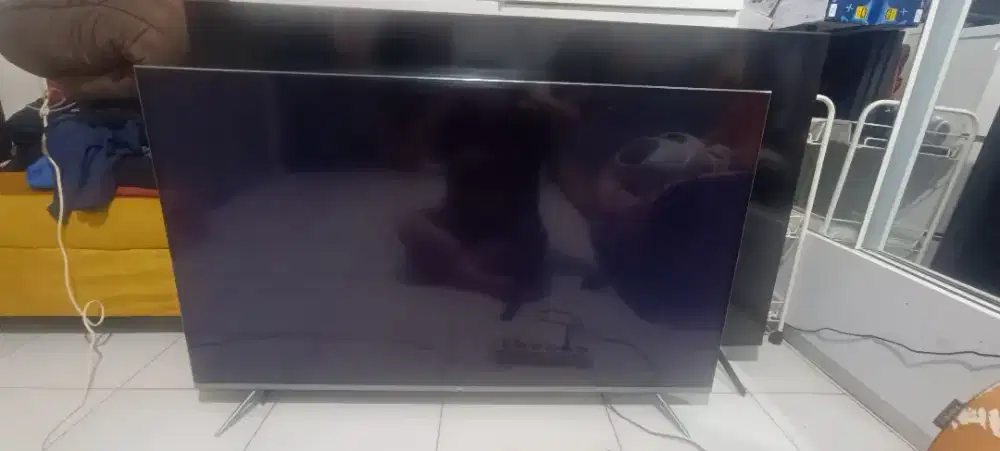 Xiaomi TV 55inch layar blank rusak mati google tv smart tv layar biru