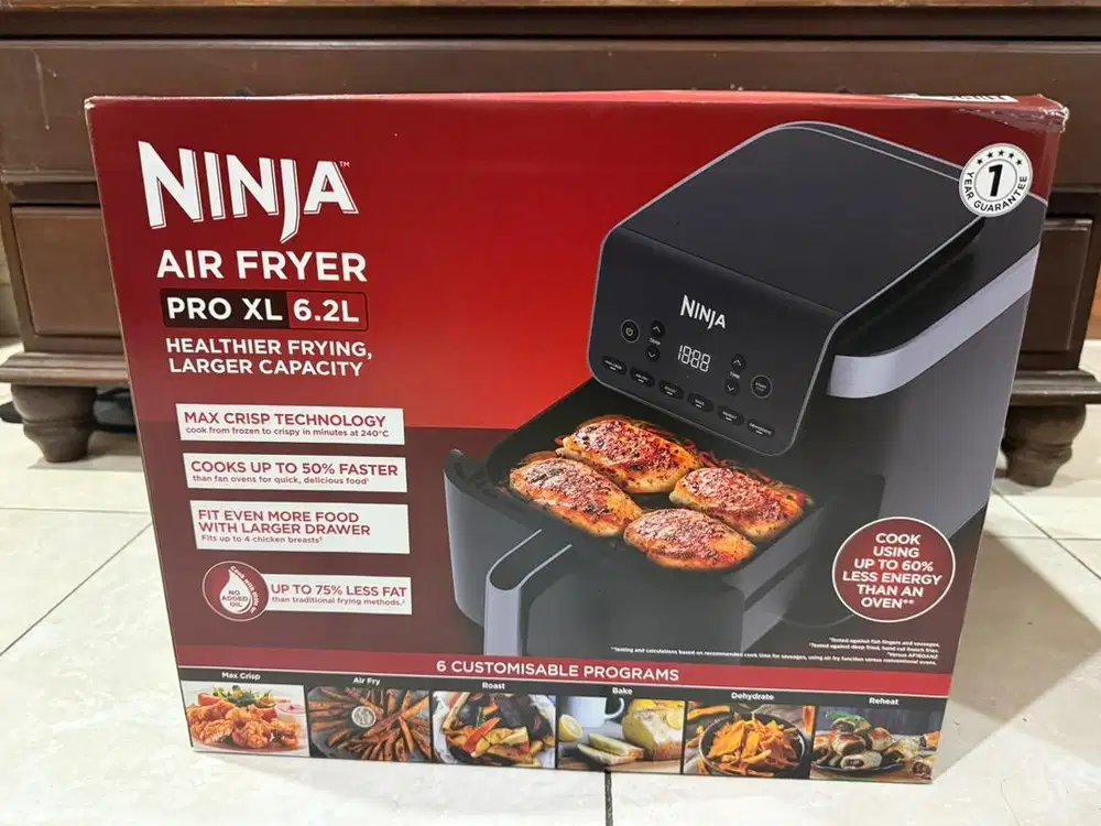 JUAL RUGI!!! AIR FRYER NINJA PRO XL 6.2L (BARU) .
