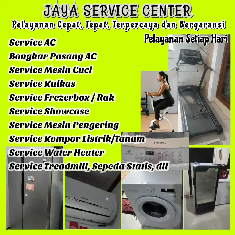 Service AC Kulkas Mesin Cuci Servis Treadmill Frezer Bongkar Pasang AC