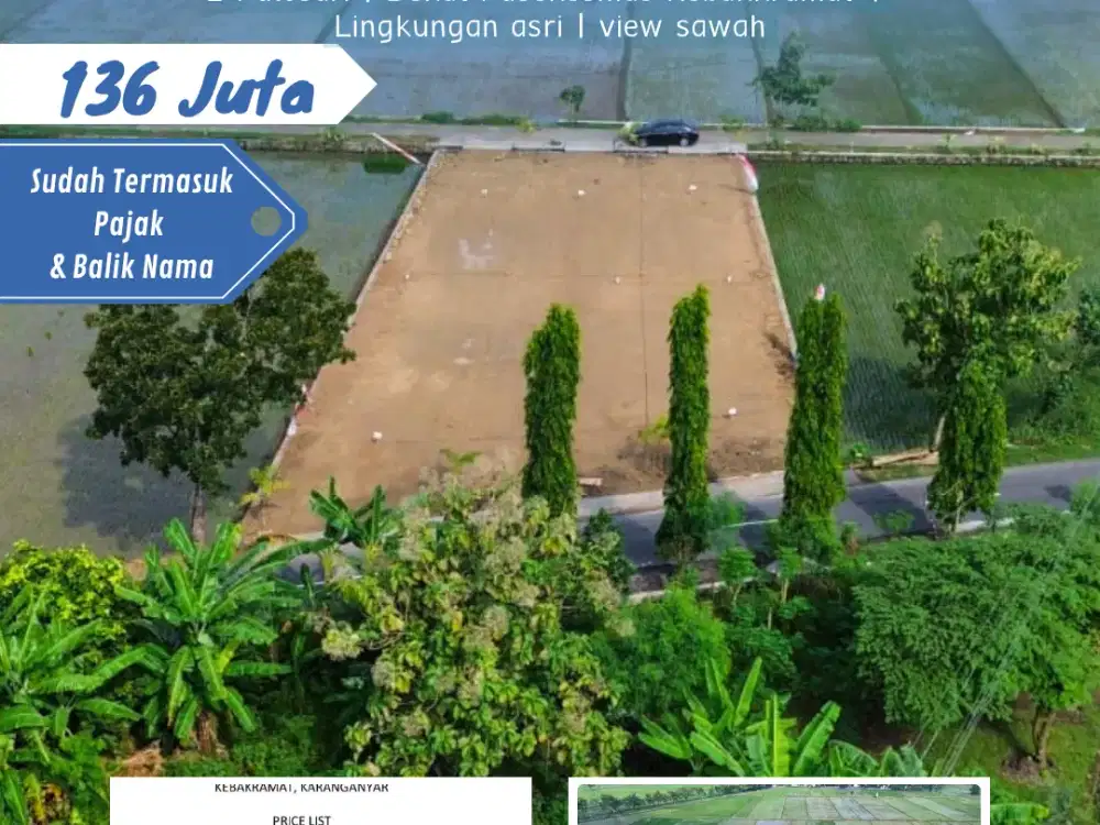 NEW UPDATE!! TERSISA 1 LAGI KAVLING DI PULOSARI KEBAKKRAMAT DEKAT FASILITAS UMUM