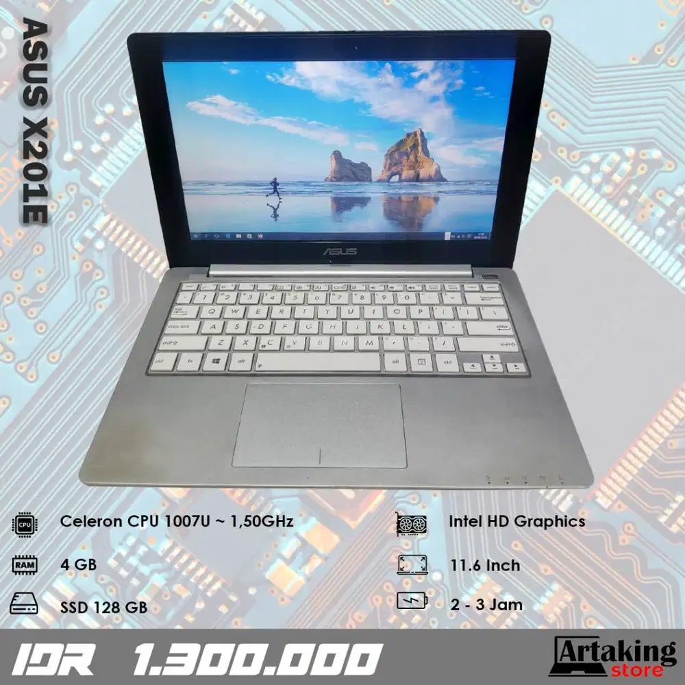 Asus X201E - Celeron 1007U - Ram 4 GB - Sudah SSD