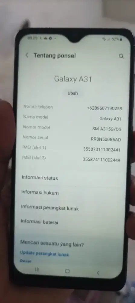 Samsung a31 ram 8