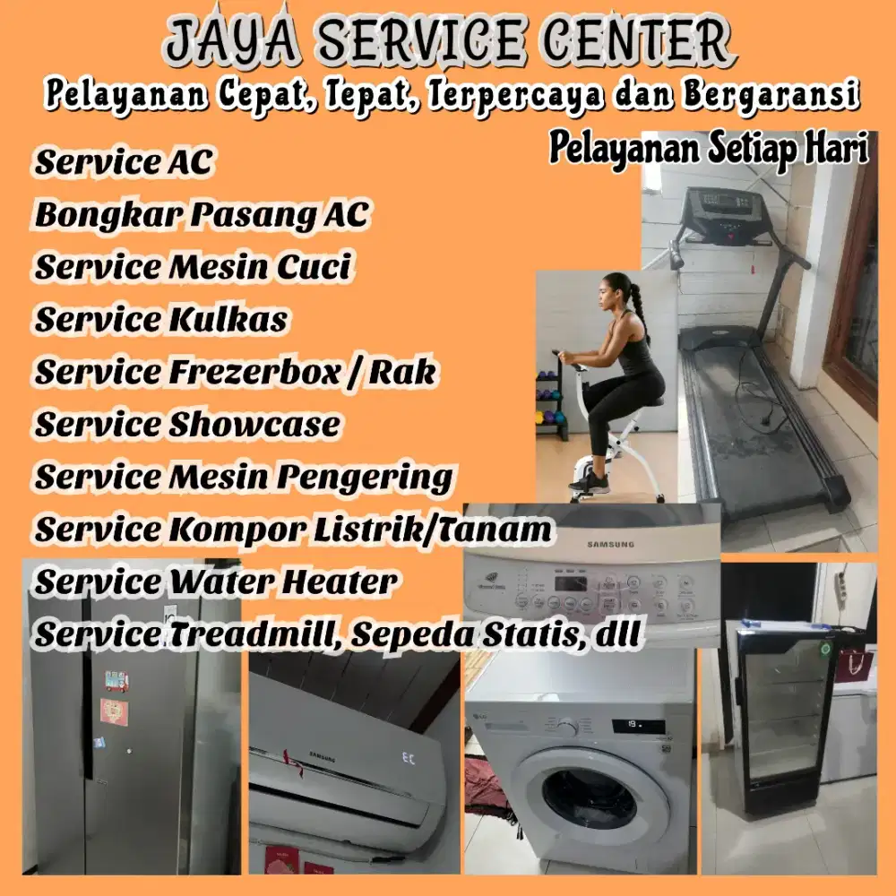 Service AC Bongkar Pasang AC Servis Mesin Cuci Kulkas Frezer Treadmill