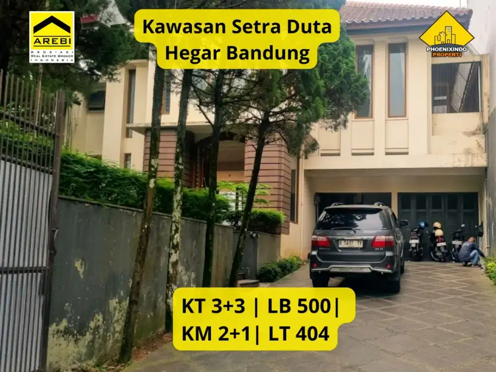 Dijual Rumah Mewah di Setra Duta Hegar Bandung LT 404 m² | LB ±500 m² | 2 Lantai | SHM & IMB | Rp 9,5 M Nego