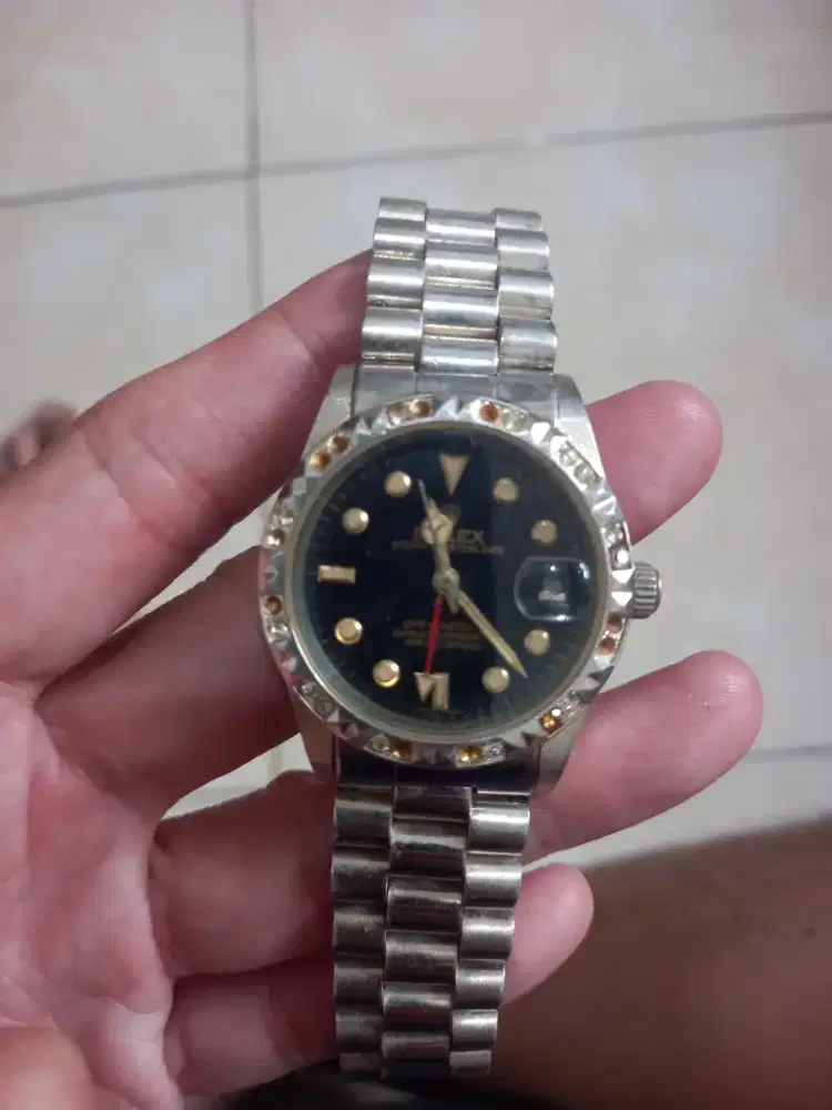 Rolex gmt 16713 custom halfgold diamond premium rare 40 size matic