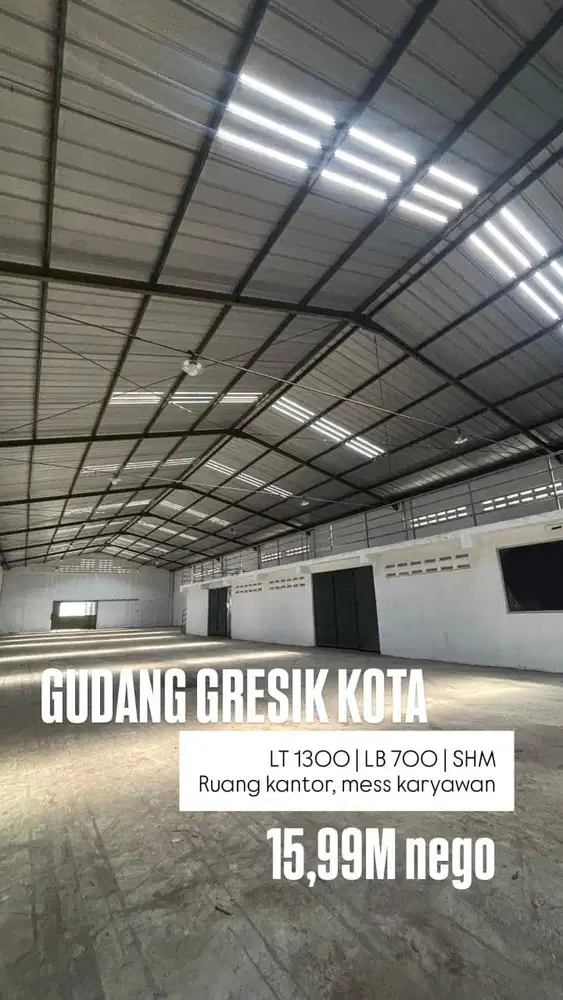 Dijual Cepat Gudang Nol Jalan Raya Gresik Kota