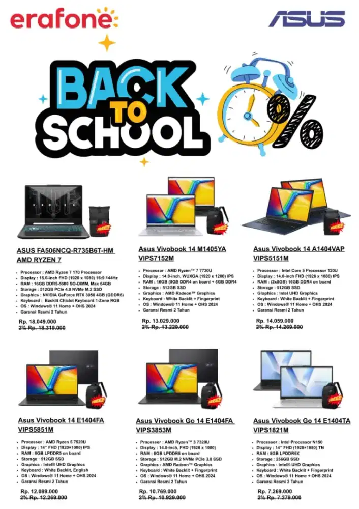 Laptop Asus, HP, Acer, Advan, Lenovo || Cicilan Bisa Tanpa DP
