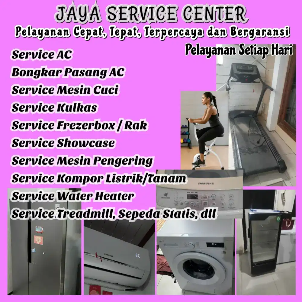 Service AC Bongkar Pasang Servis Mesin Cuci Kulkas Frezer Treadmill