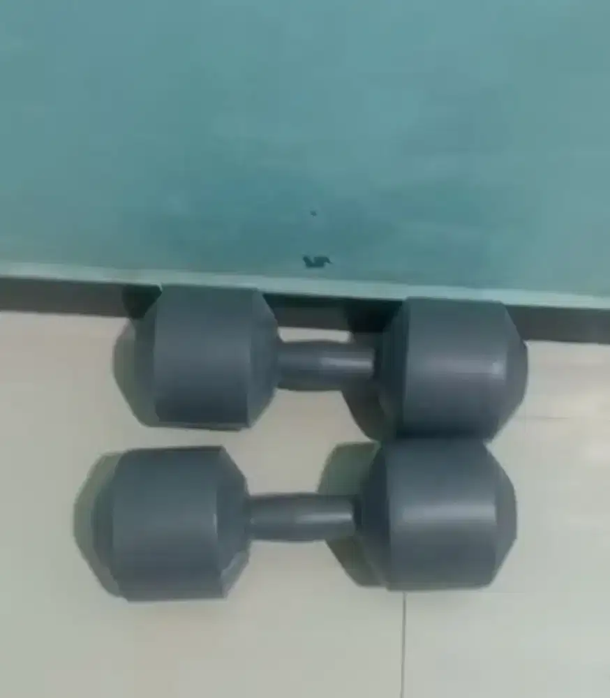 Dumbell barbel sepaket 11kg & 9kg, full isi pasir besi baru beli 3 BLN
