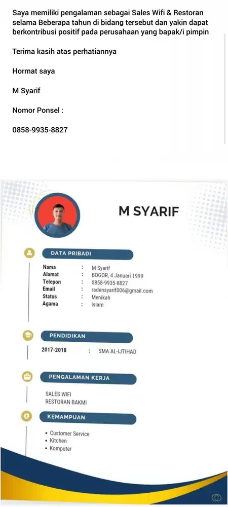 Siap kerja d daerah Jabotabek