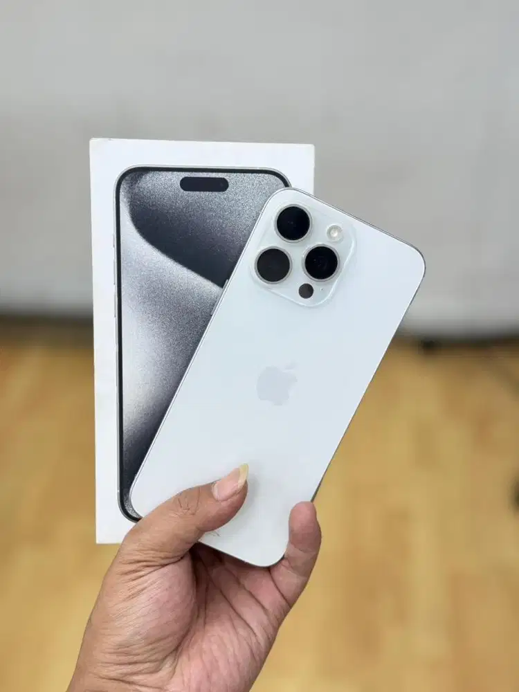 Iphone 15 Promax 512Gb ibox white titanium mulus no minus fullset ori