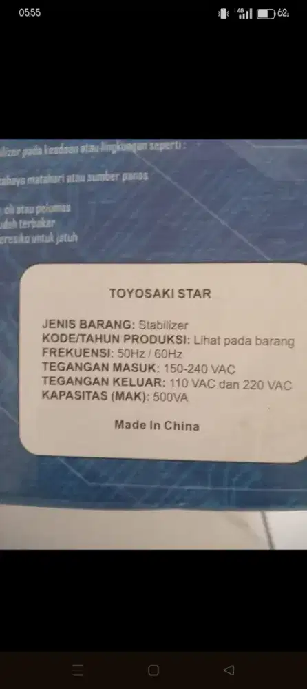 STABILIZER BARANG ORI