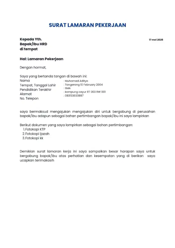 Mencari pekerjaan