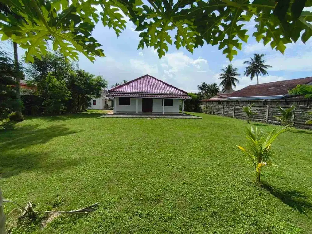 DIJUAL RUMAH DENGAN LUAS TANAH BESAR LOKASI PINGGIR PANTAI DAERAH BATAKAN AMAN NYAMAN HARGA NEGO