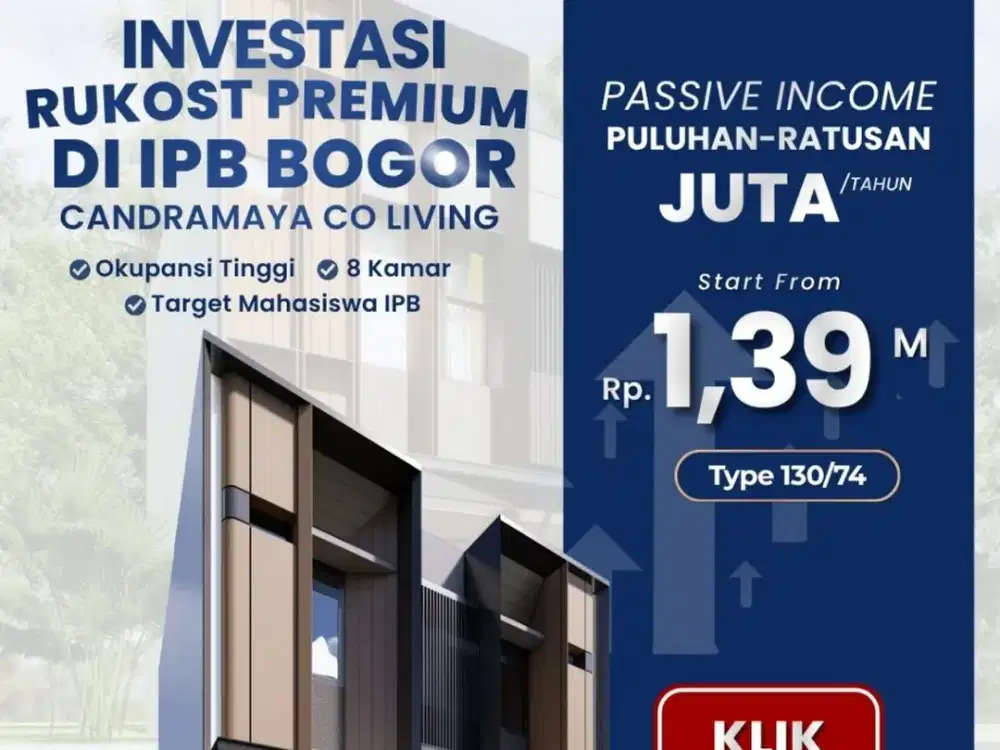 Jual Rumah Kost 8 Kamar dekat kampus IPB