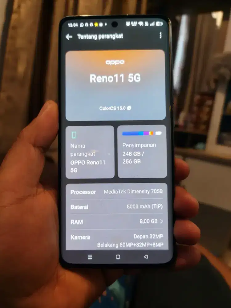 Jual hp Oppo Reno 11 5G second