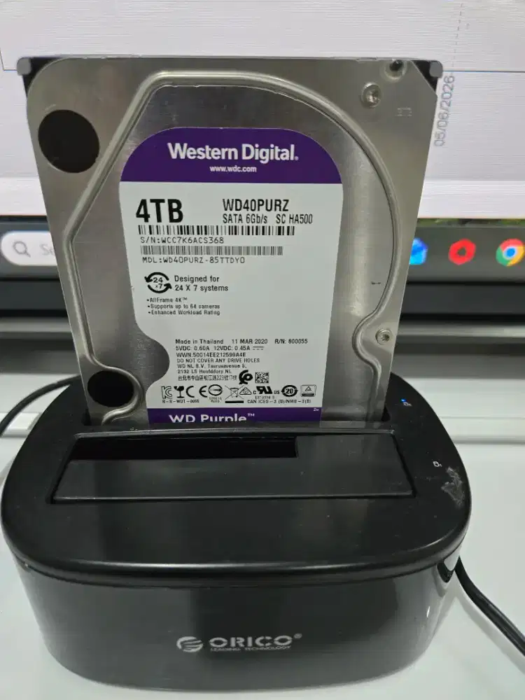 Harddisk HDD 4TB WD Purple 3.5 bonus Seagate Barracuda 1TB