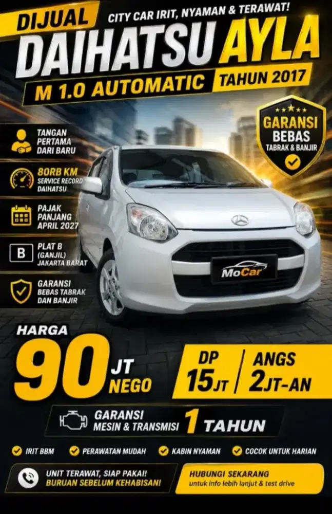 DAIHATSU AYLA M 1.0 AUTOMATIC 2017